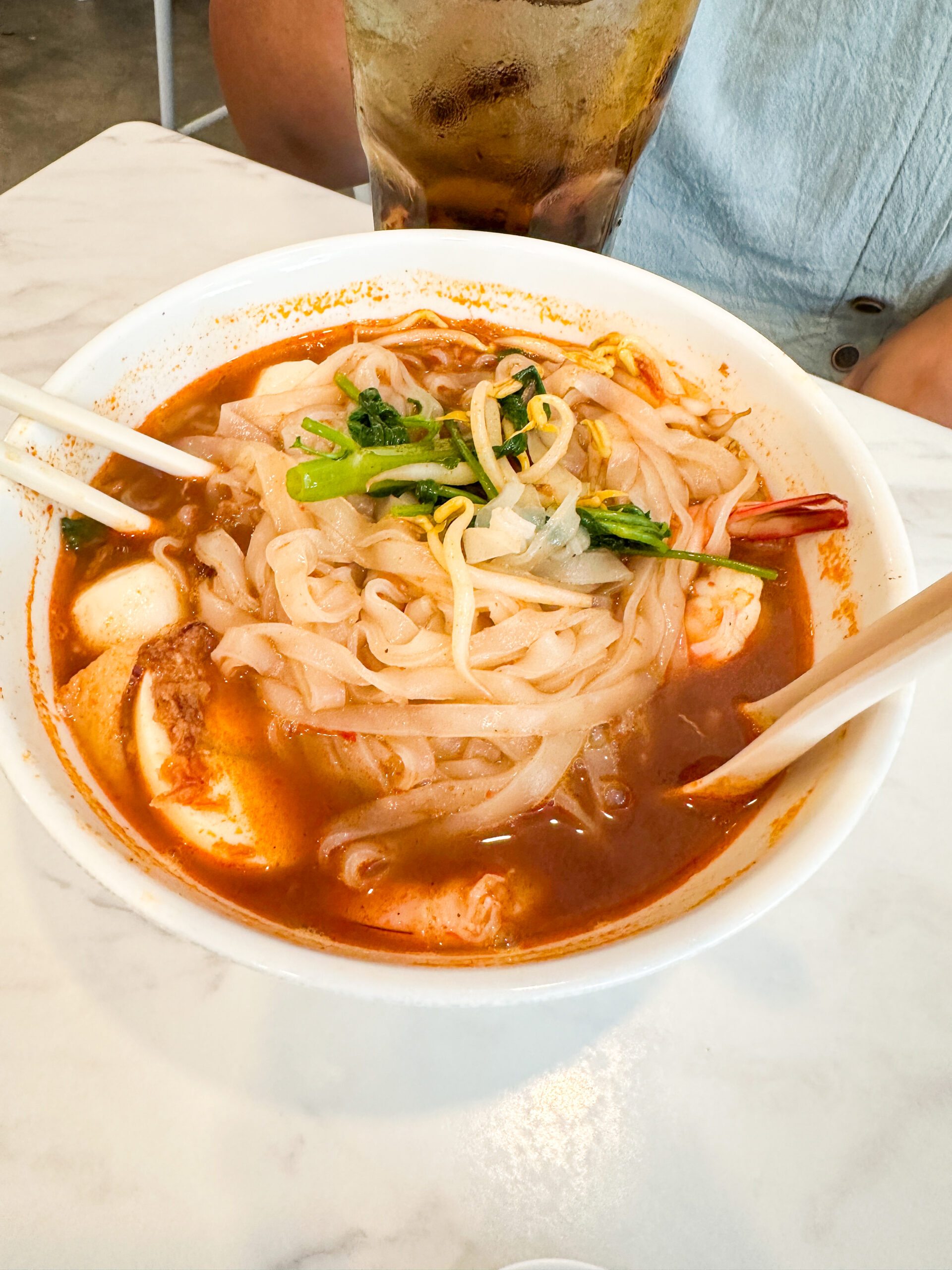 「粿条を使った虾面」