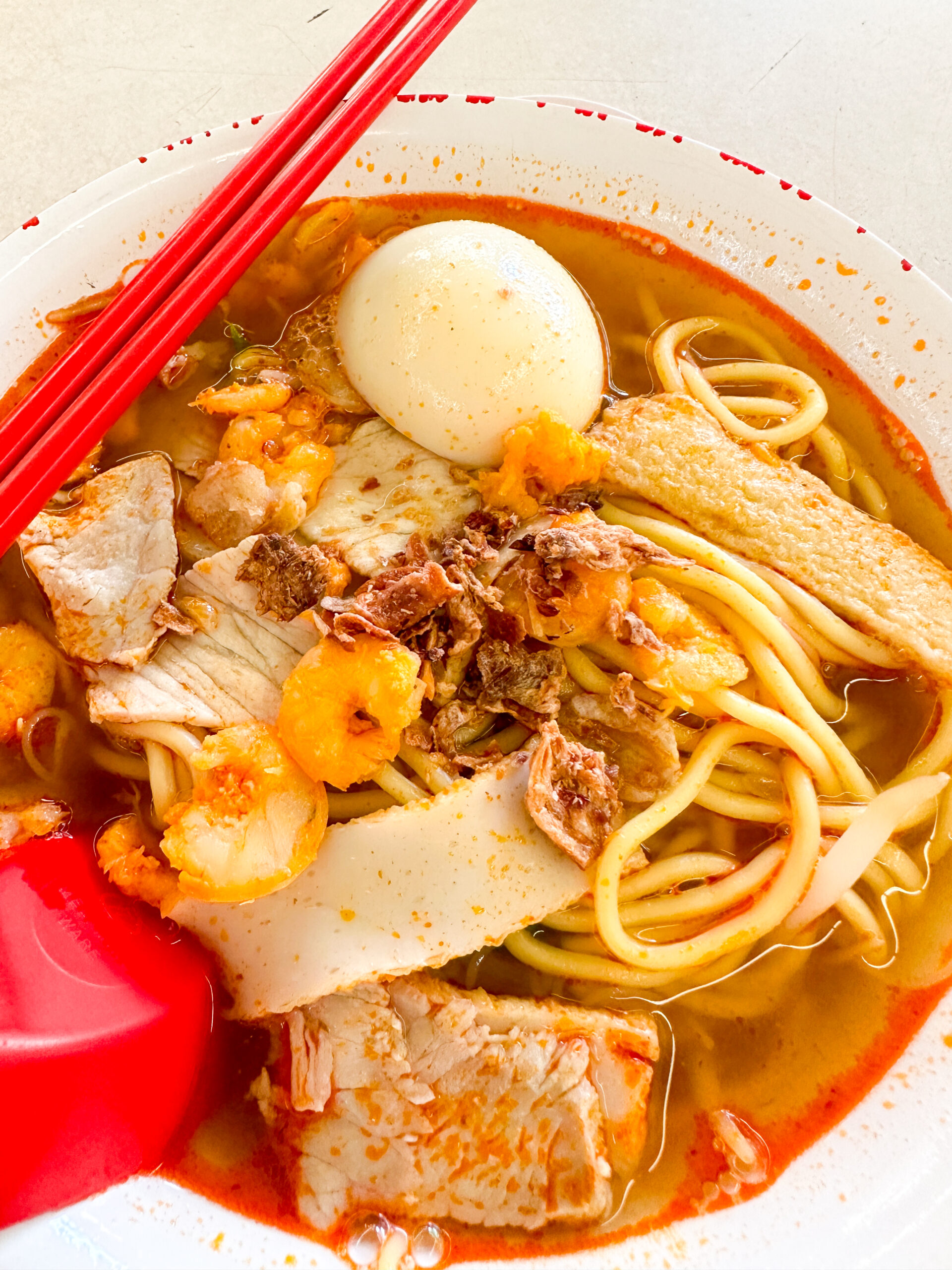 「ペナンの虾面(Prawn Mee)エビ出汁スープ麺」