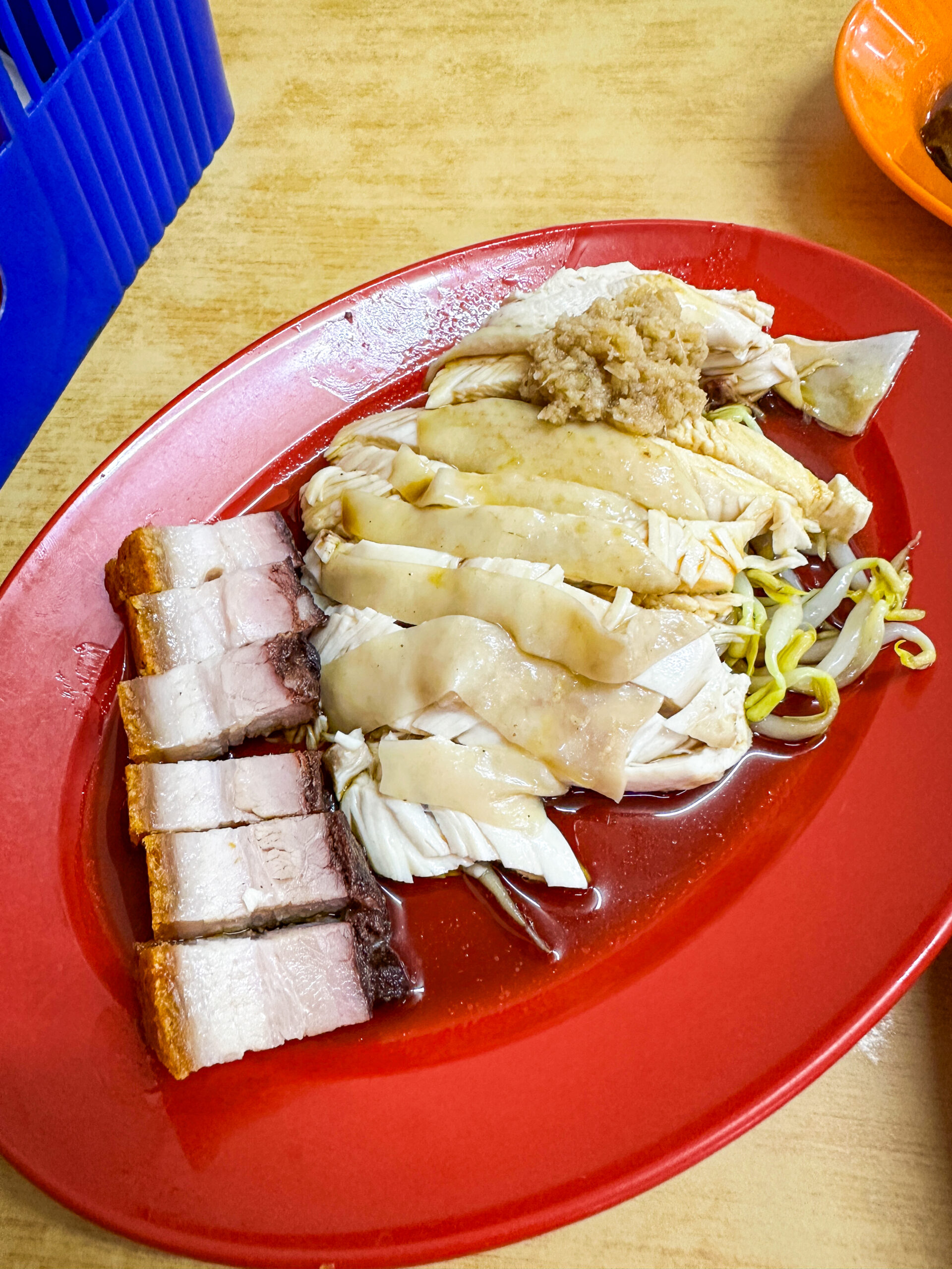 「マレーシア チキンライス 白鸡  烧肉