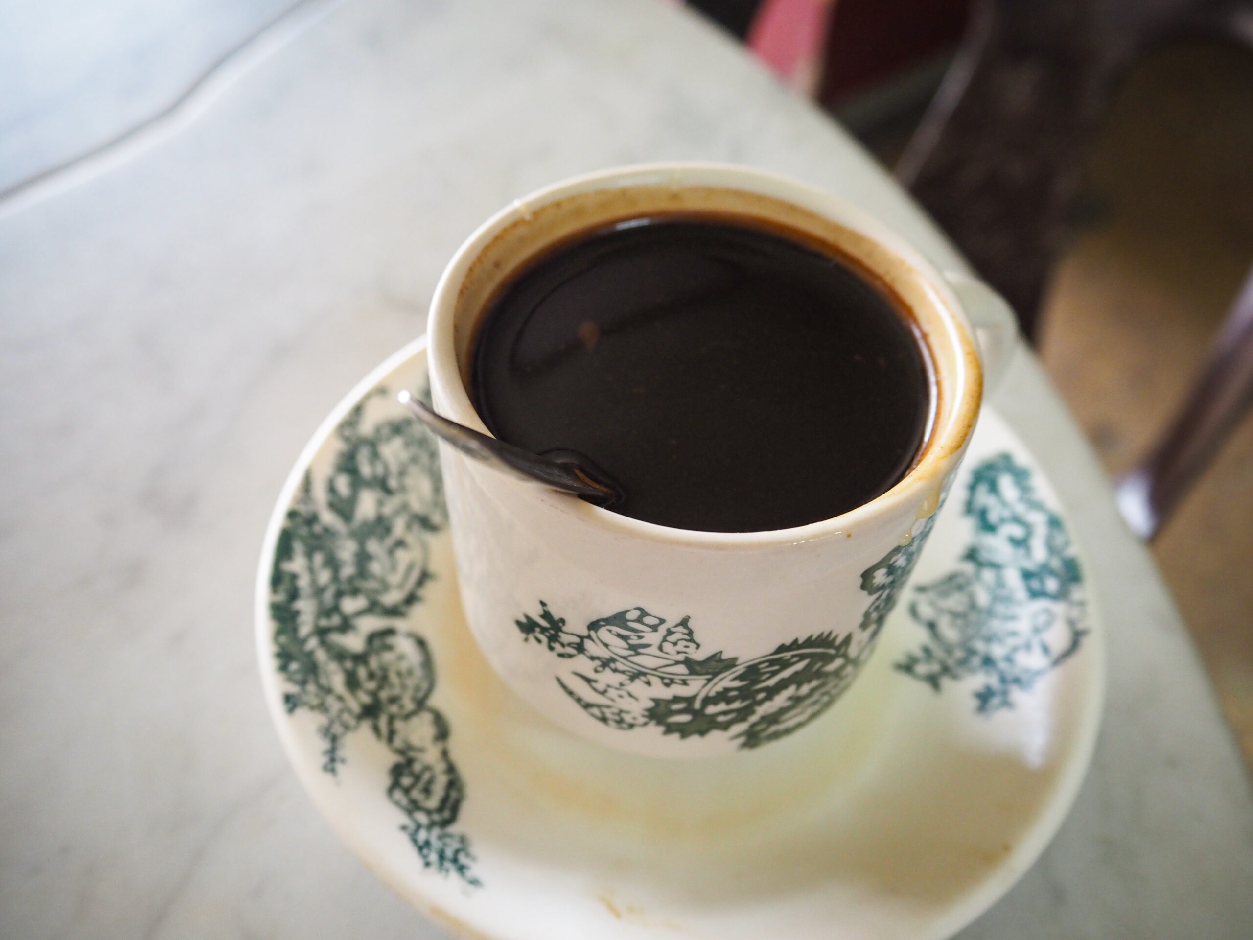 南开餐室のカヤトーストとコーヒー