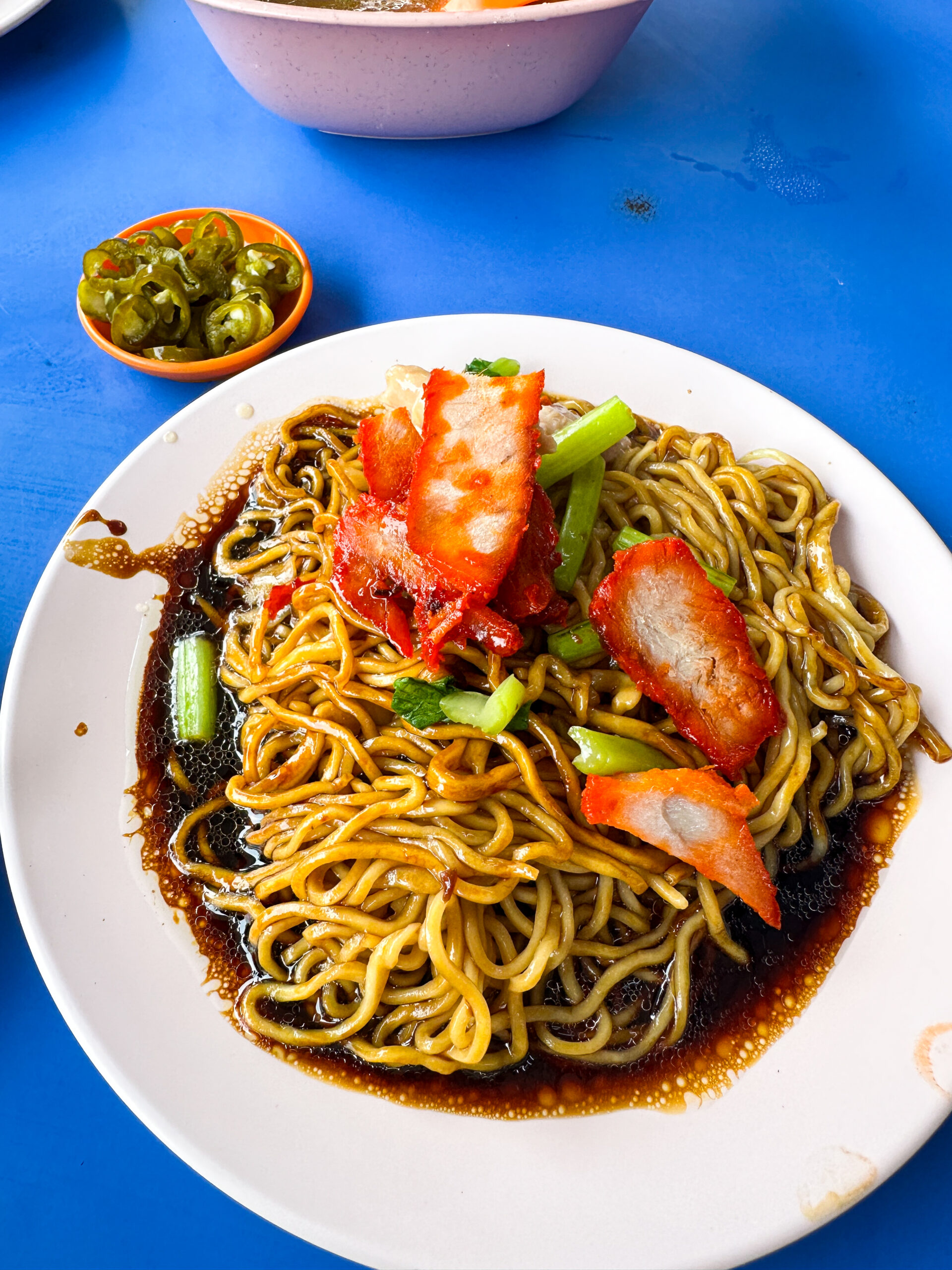 Kim Siew Wantan Noodlesの幼麺ワンタンミー（汁なし）