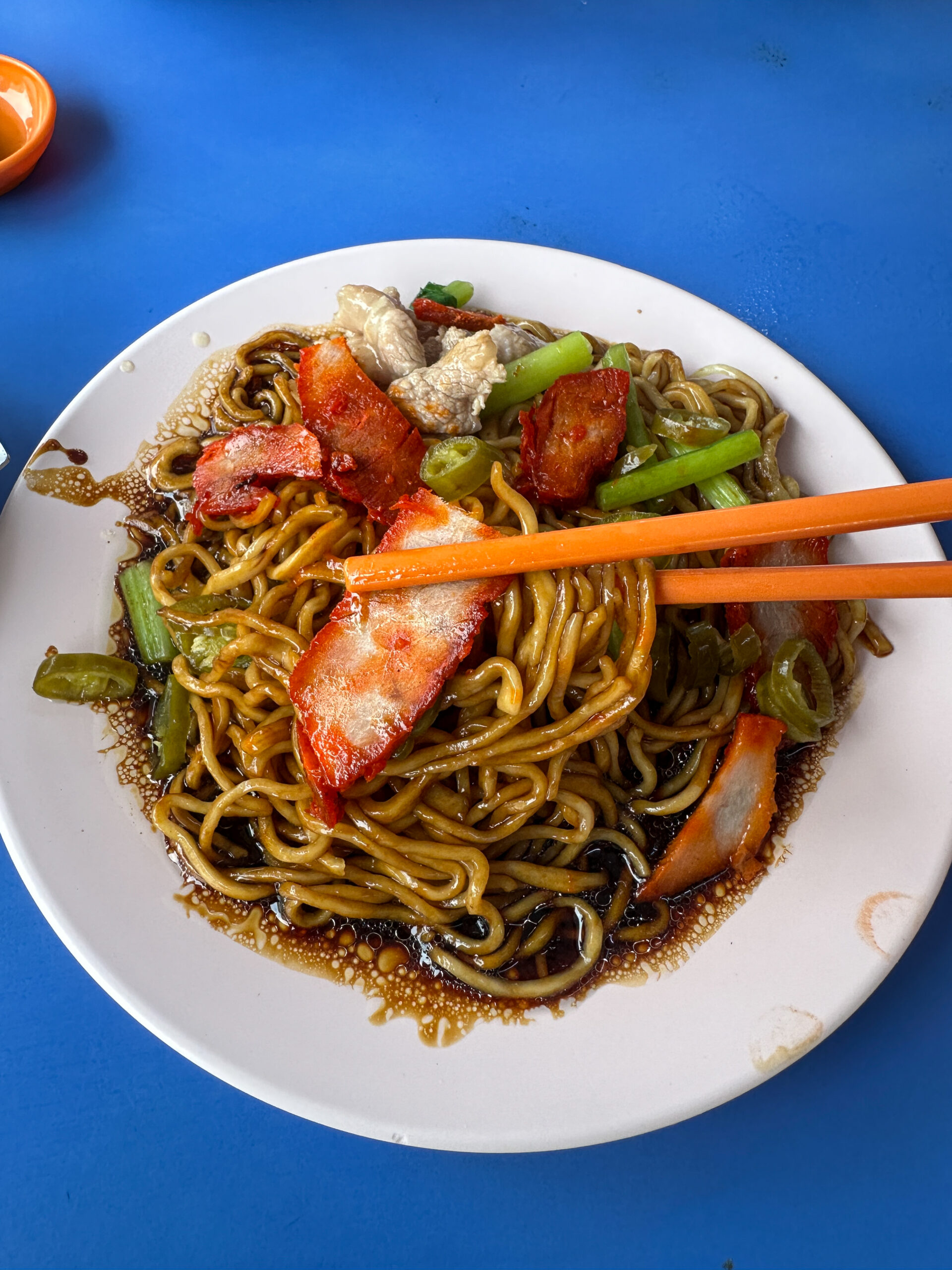 太めの自家製麺が特徴のKim Siew Wantan Noodles