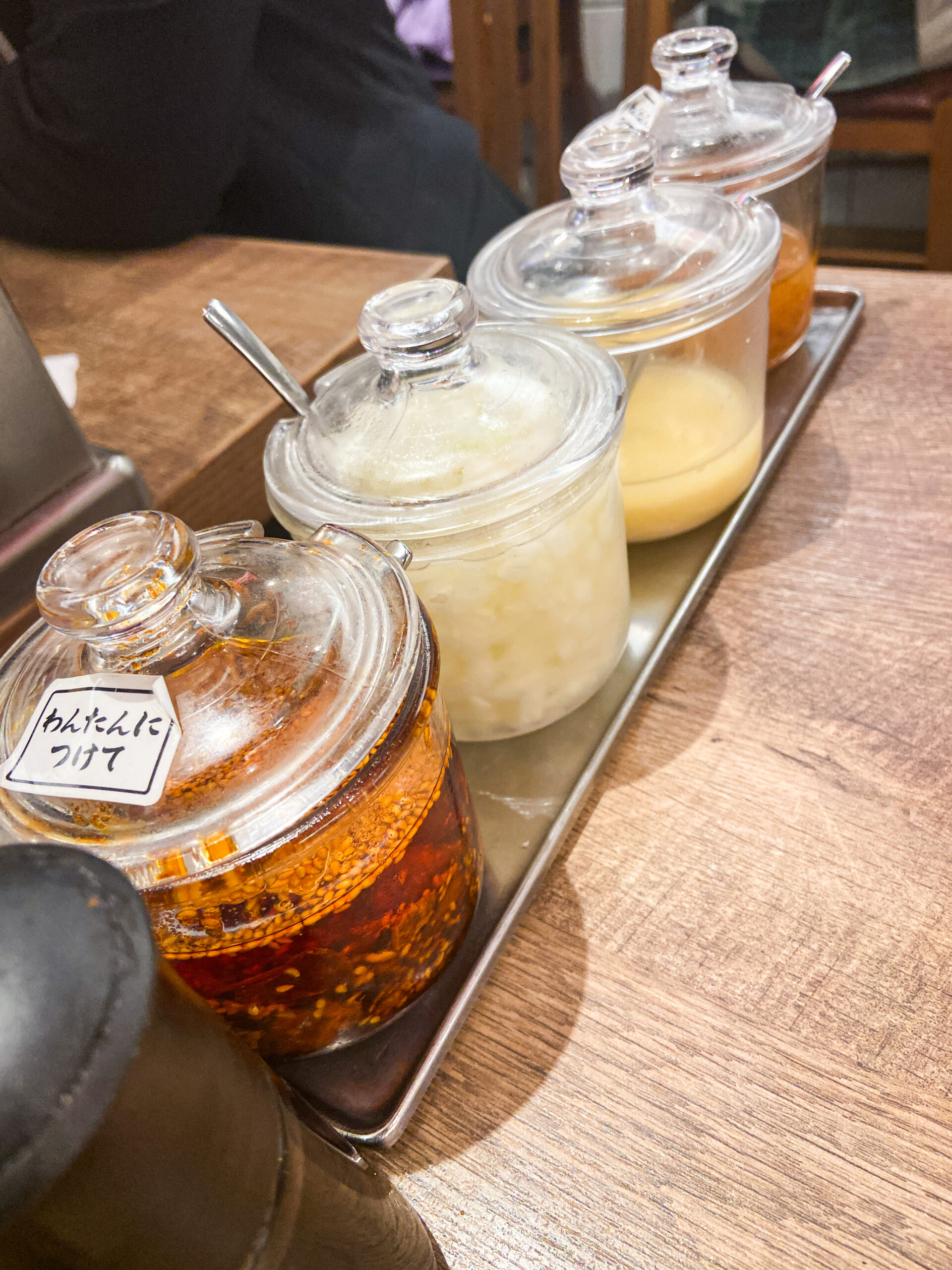 「テーブルの3種の自家製ダレ」