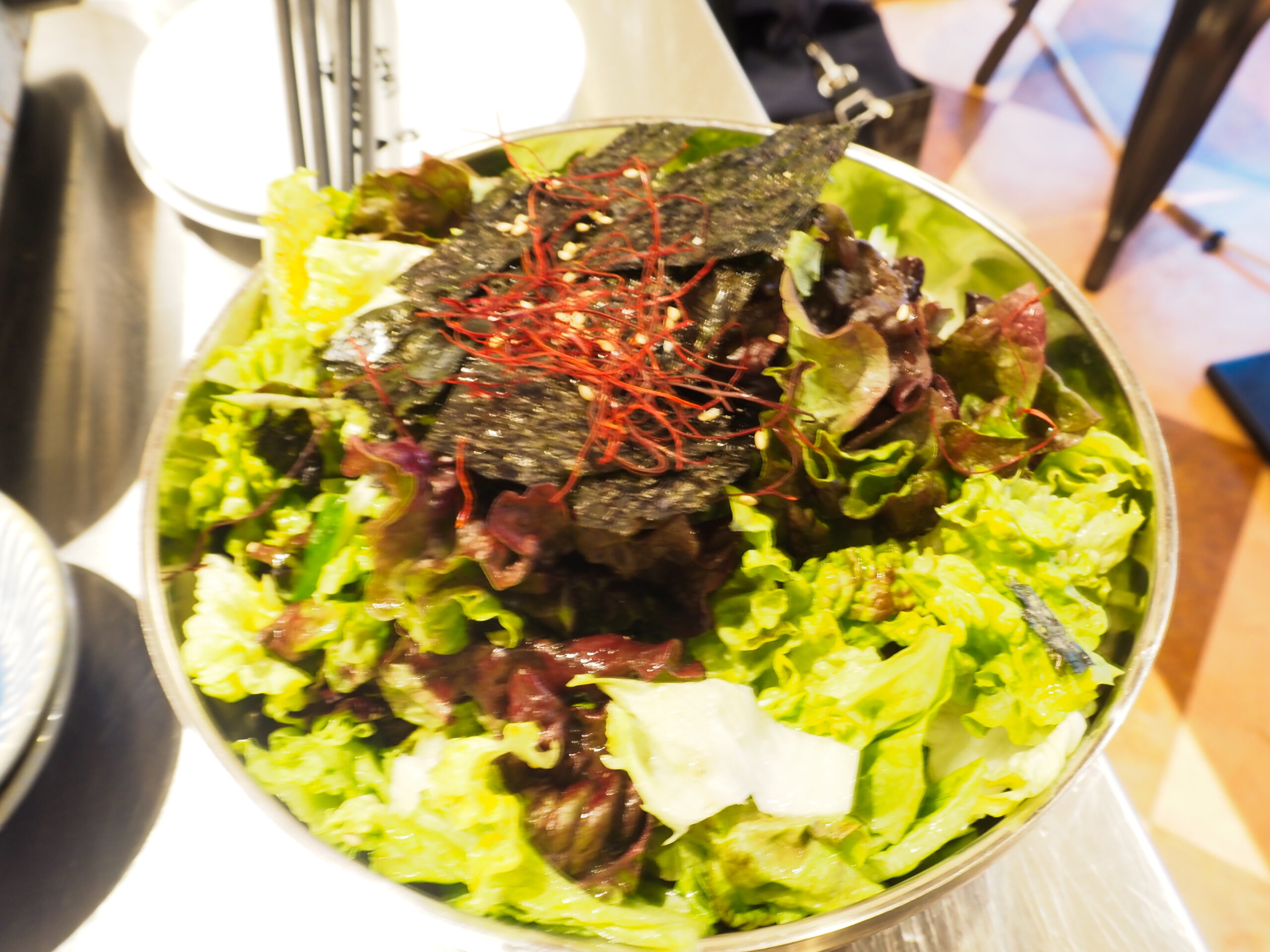 ホルモンももこ 沼津 焼肉 コース　チョレギサラダ
