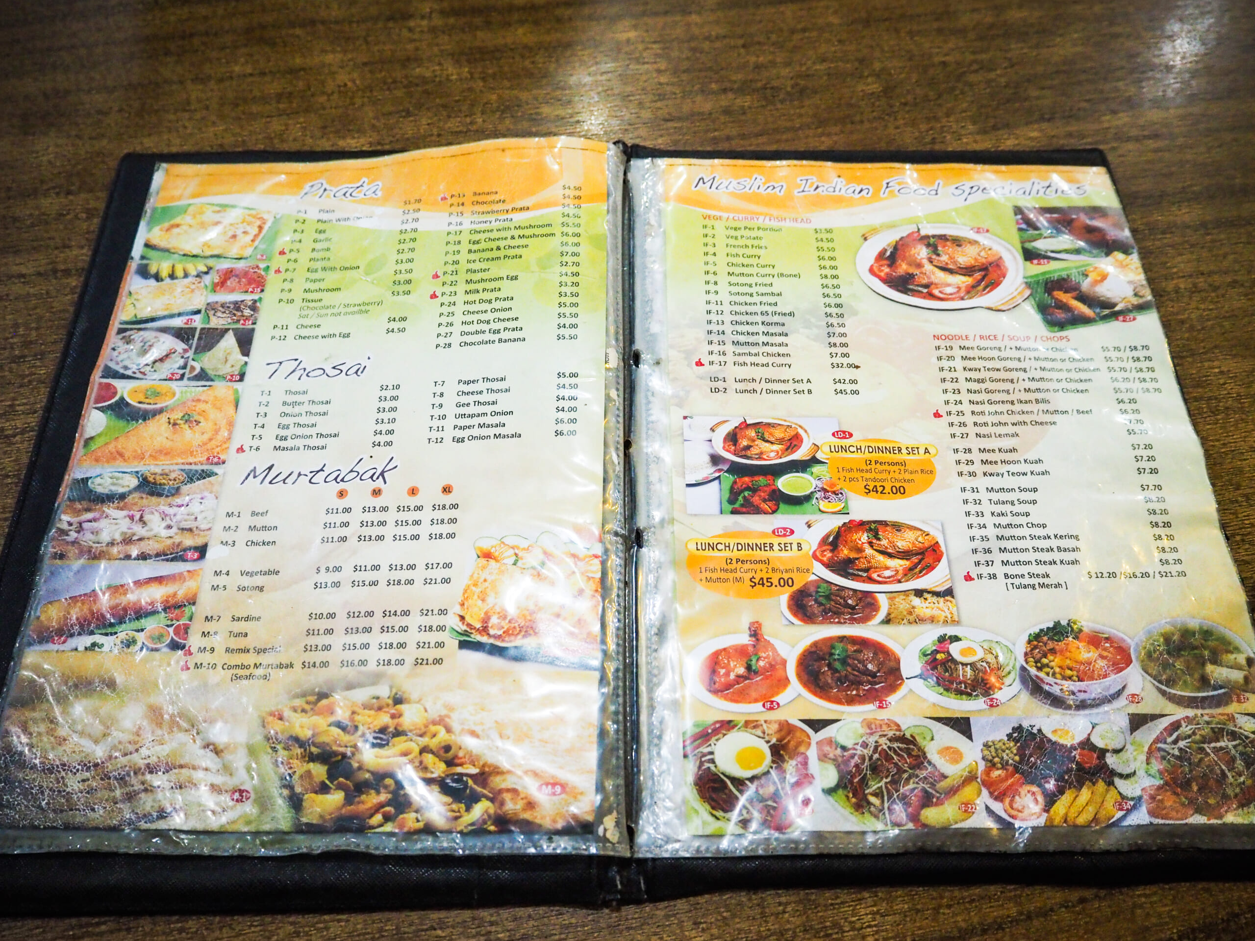 「Thohirah Restaurant」メニュー
